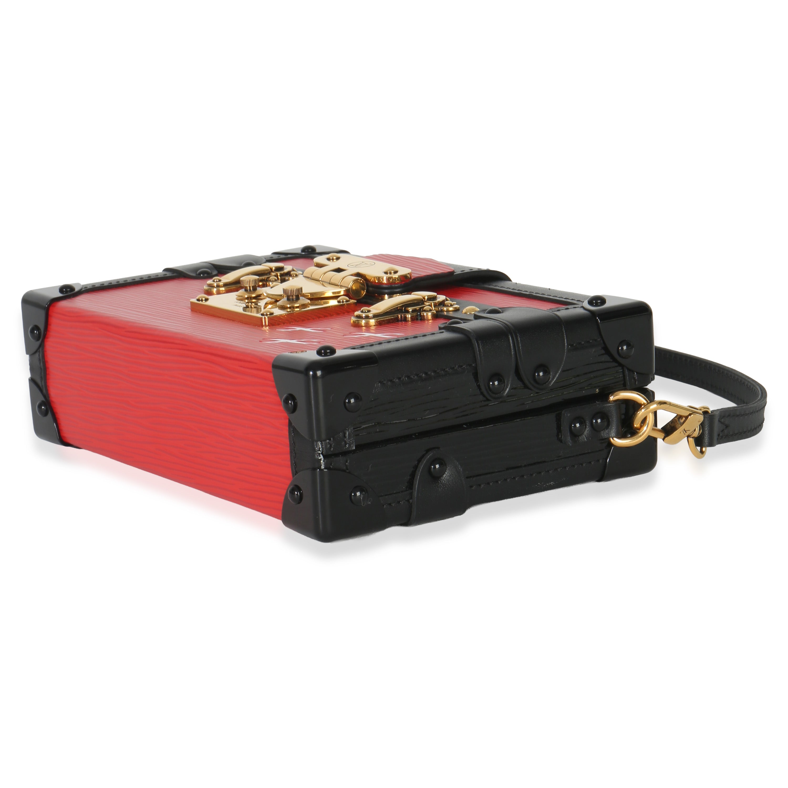 Louis Vuitton Red Black Epi Petite Malle