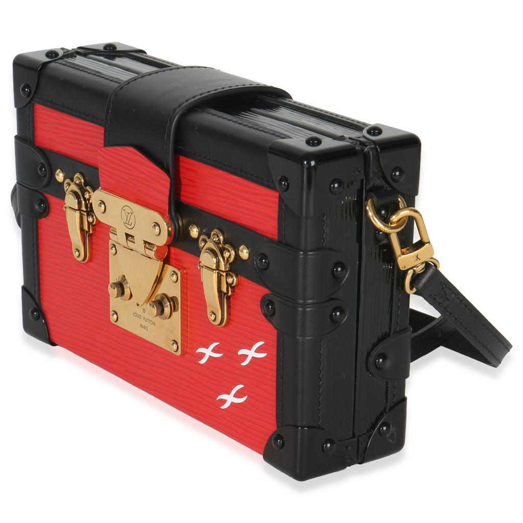 Louis Vuitton Red Black Epi Petite Malle