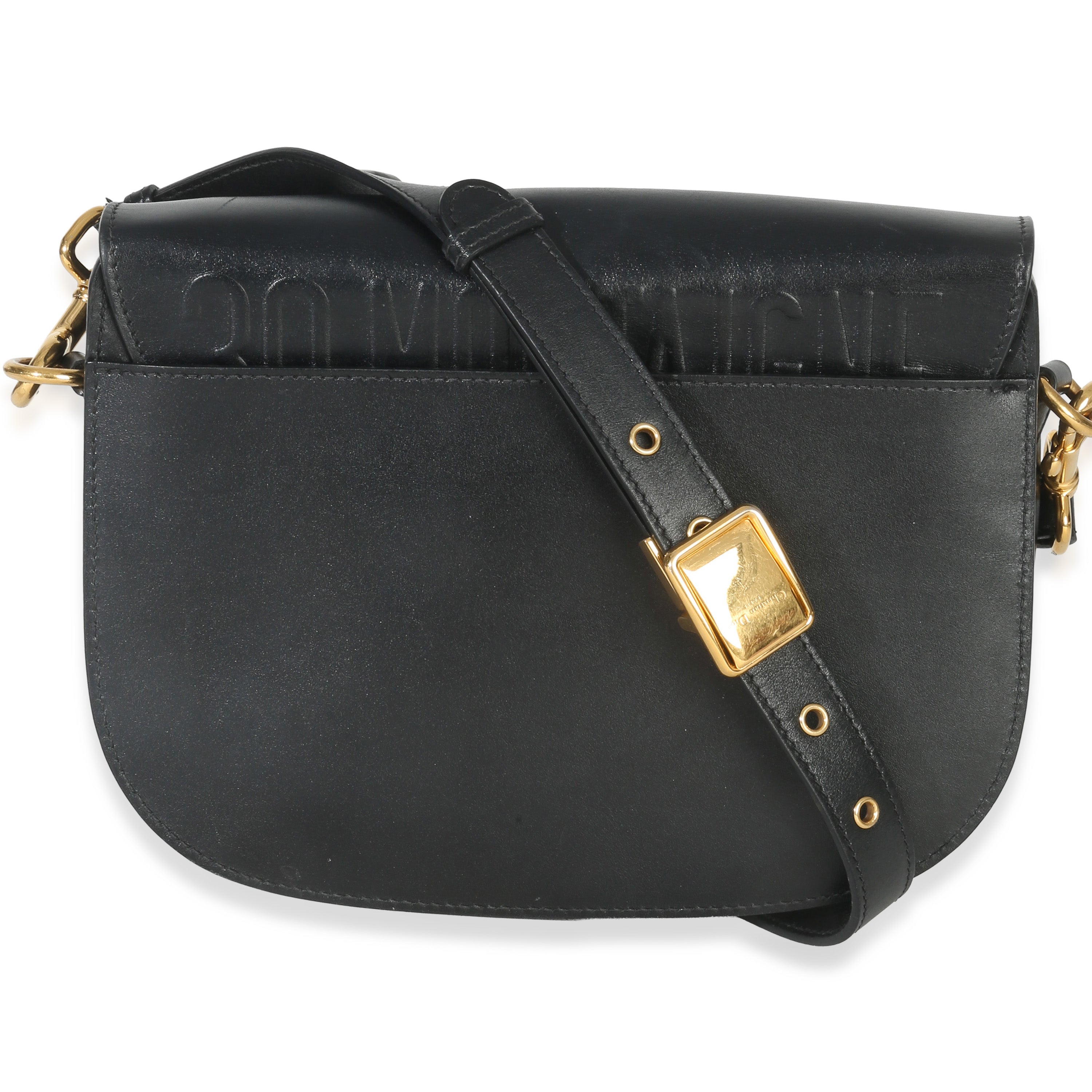 Christian Dior Black Box Calfskin Medium Bobby Flap Bag