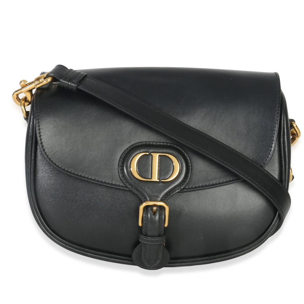 Christian Dior Black Box Calfskin Medium Bobby Flap Bag
