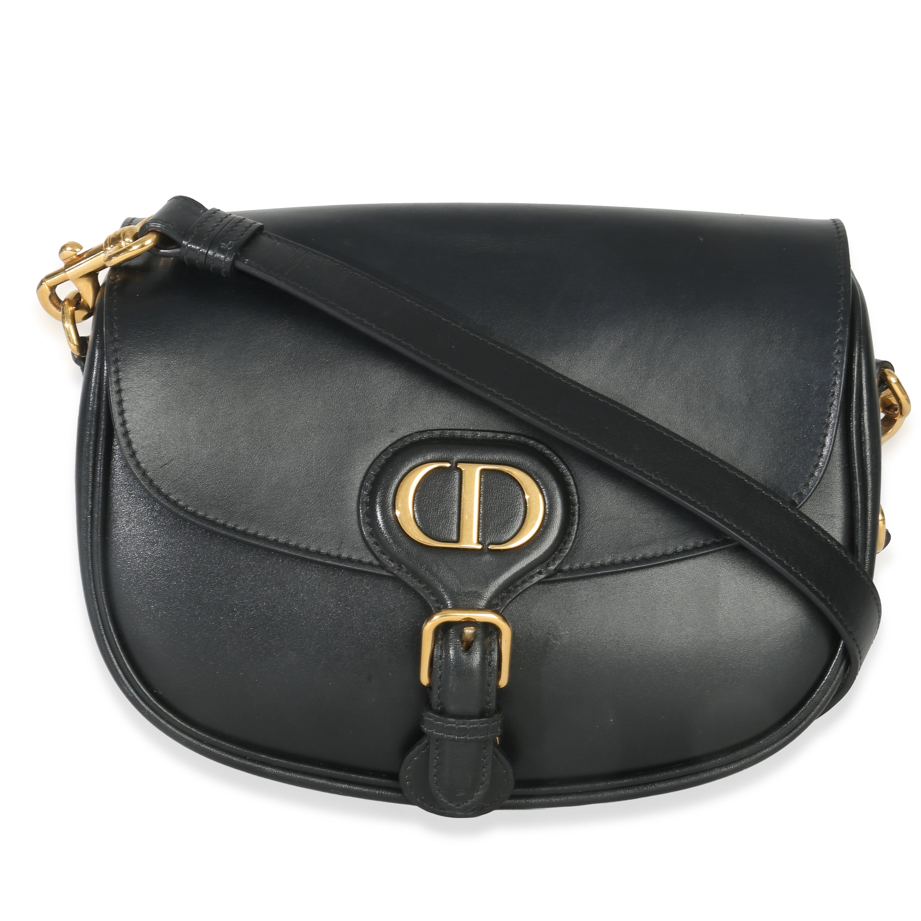 Christian Dior Black Box Calfskin Medium Bobby Flap Bag