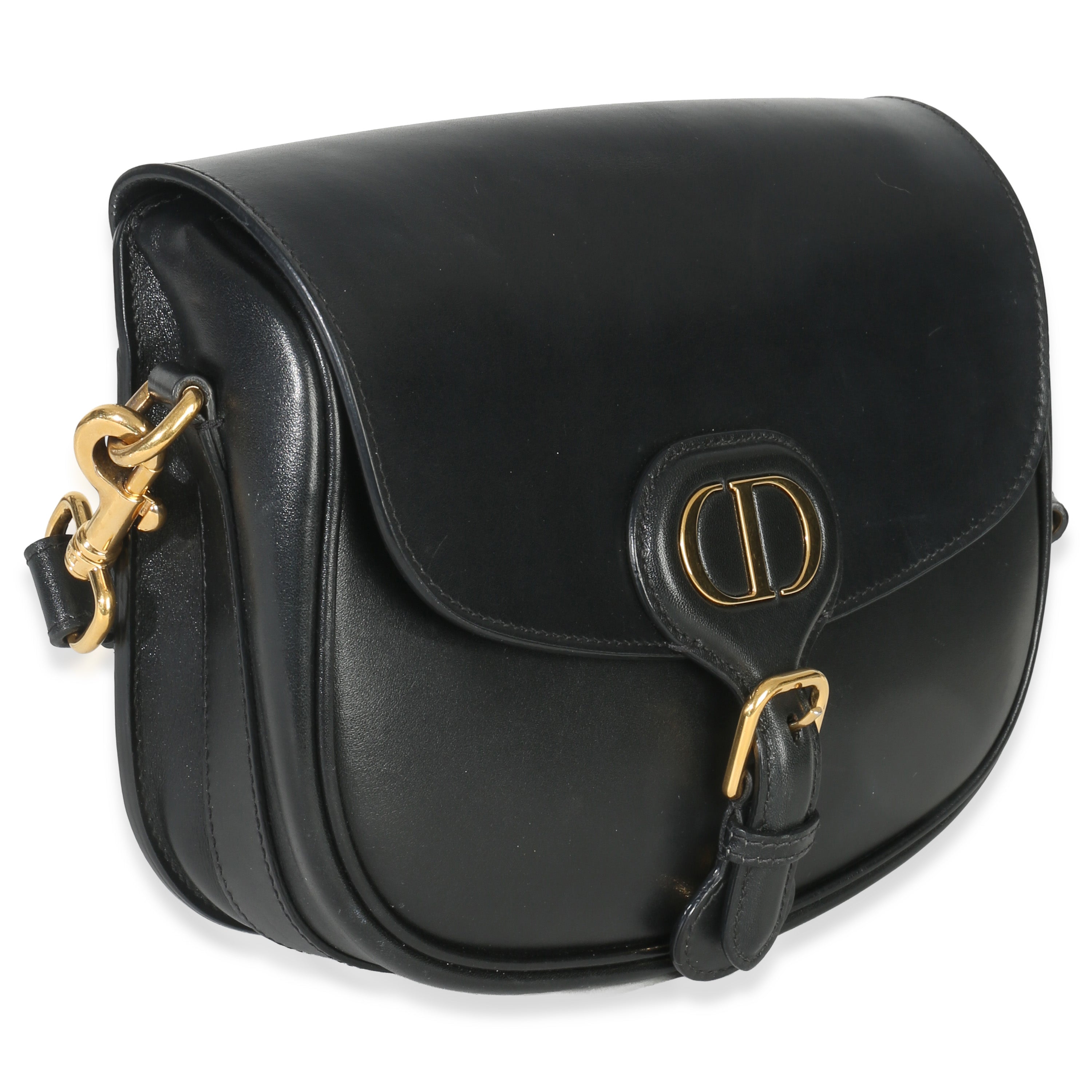 Christian Dior Black Box Calfskin Medium Bobby Flap Bag