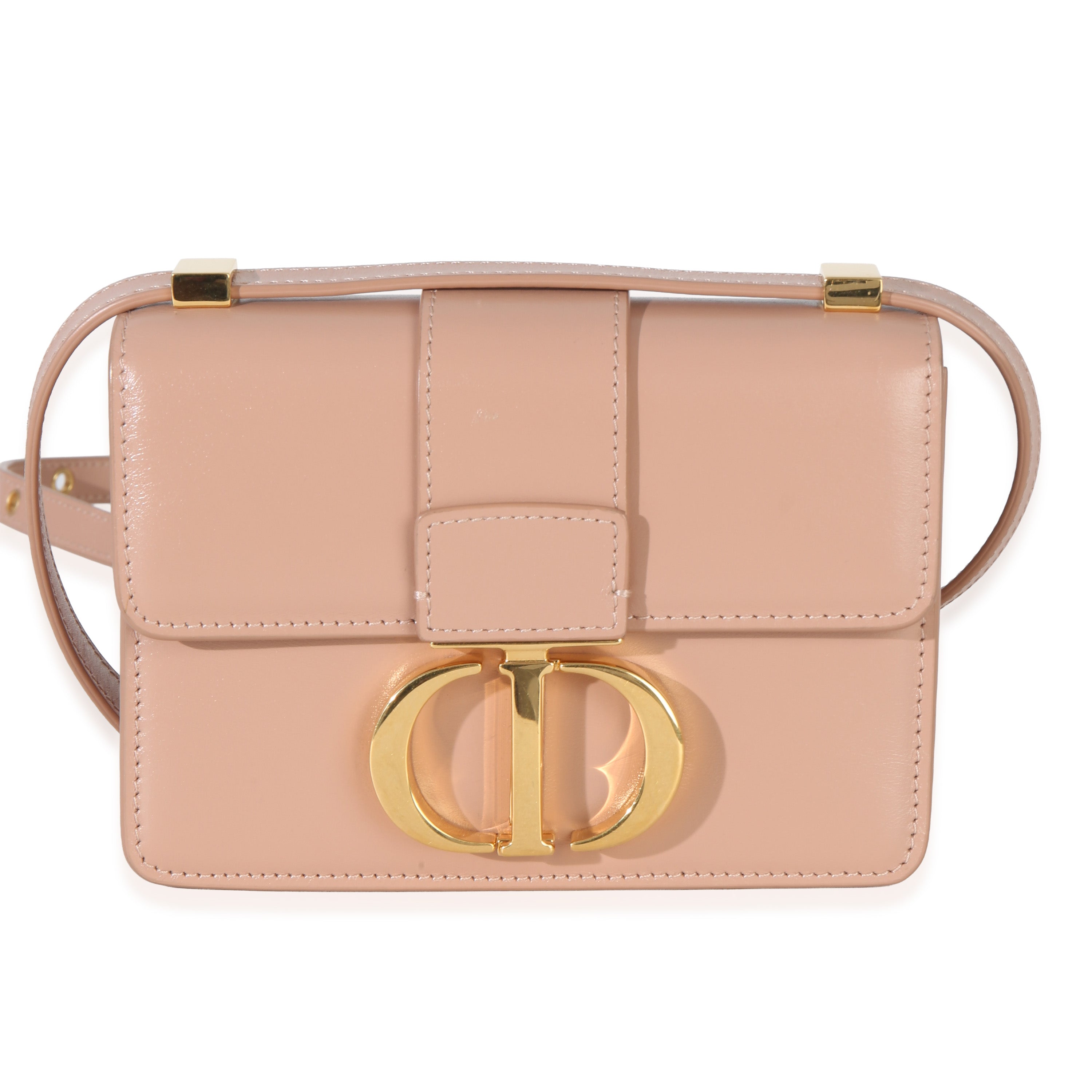 Christian Dior Light Pink Smooth Calfskin Micro 30 Montaigne Flap Bag