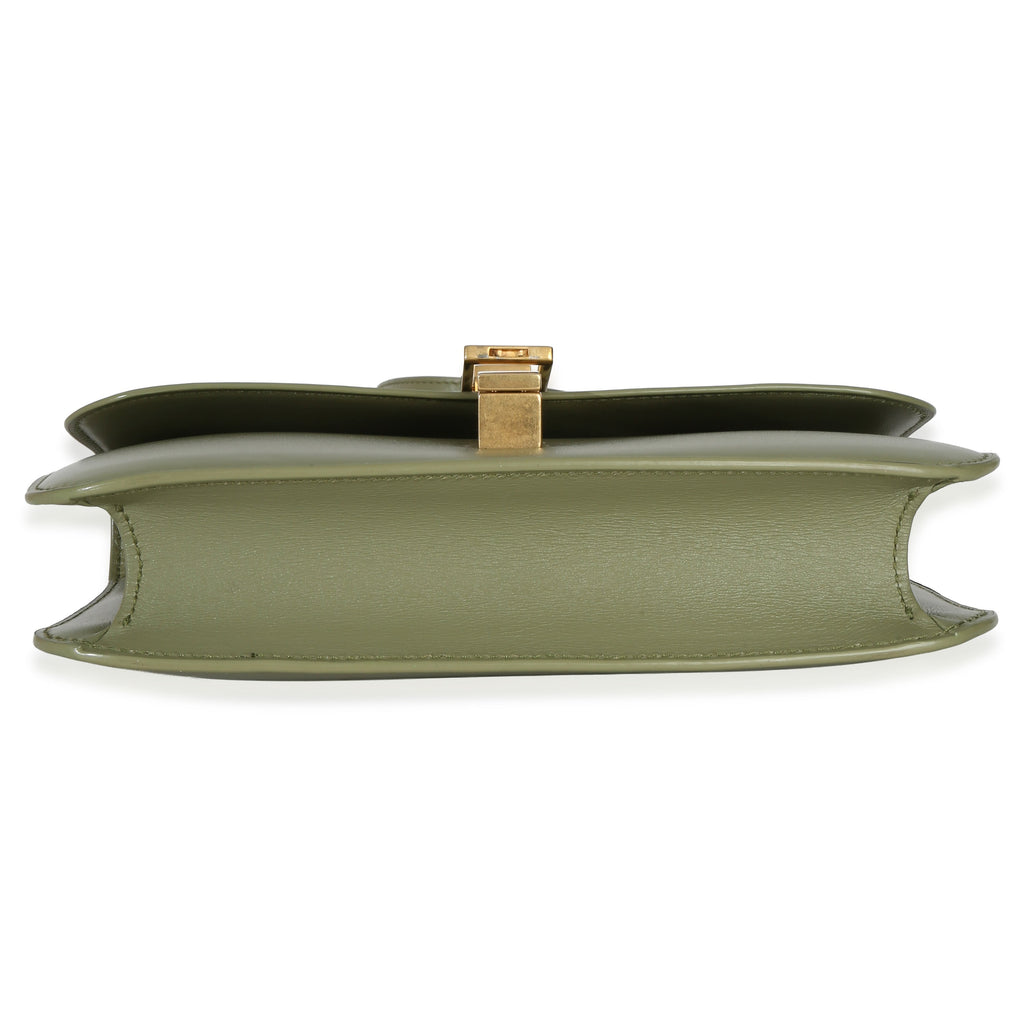 Saint Laurent Light Green Smooth Calfskin Le Carre Satchel