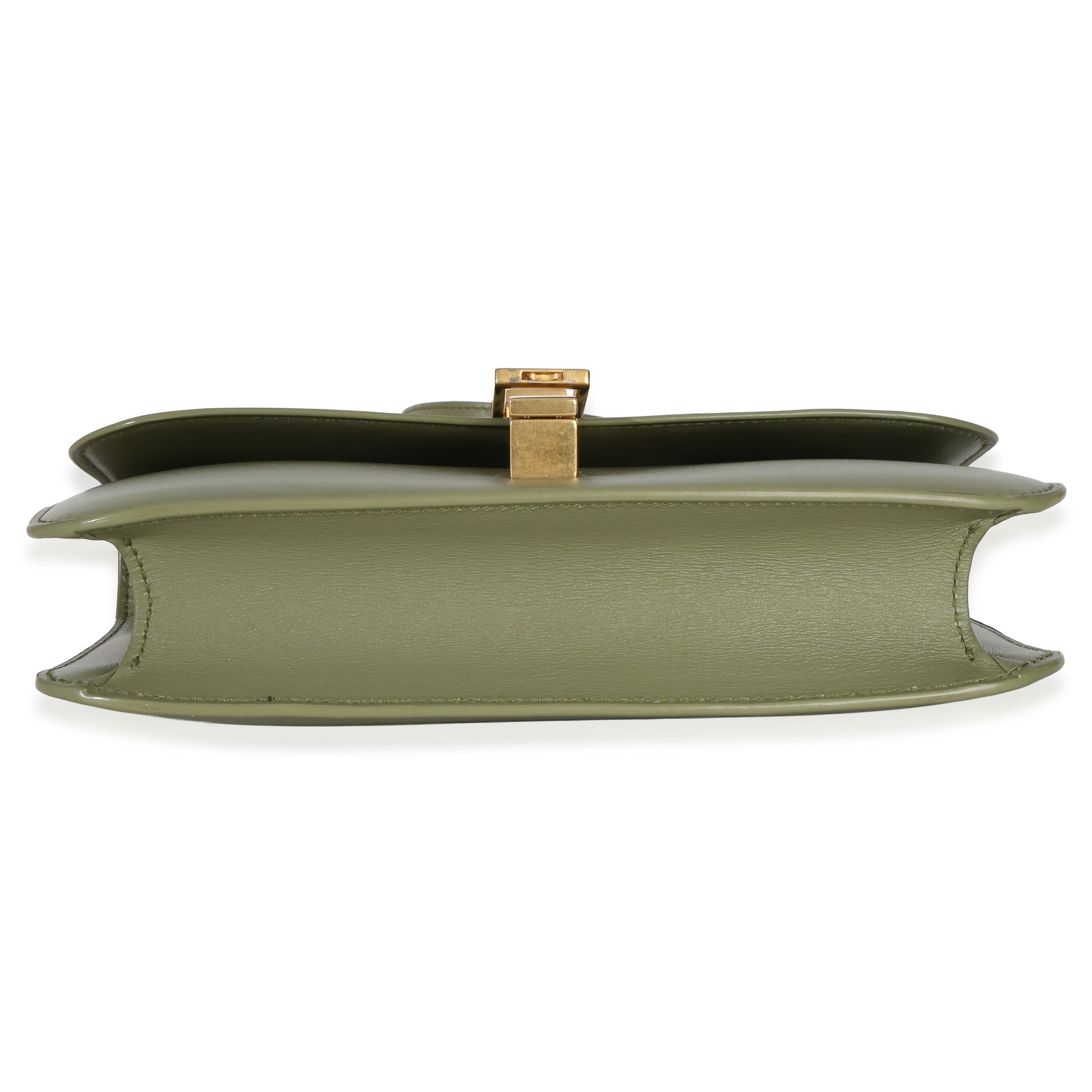 Saint Laurent Light Green Smooth Calfskin Le Carre Satchel