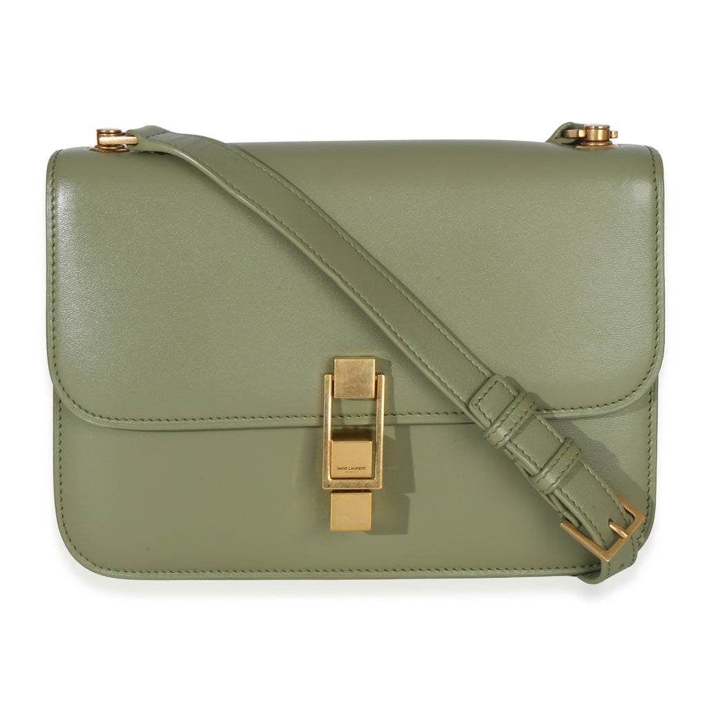 Saint Laurent Light Green Smooth Calfskin Le Carre Satchel