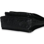Saint Laurent Black Crinkled Calfskin Matelasse Medium Niki Chain Satchel