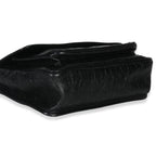Saint Laurent Black Crinkled Calfskin Matelasse Medium Niki Chain Satchel