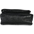 Saint Laurent Black Crinkled Calfskin Matelasse Medium Niki Chain Satchel