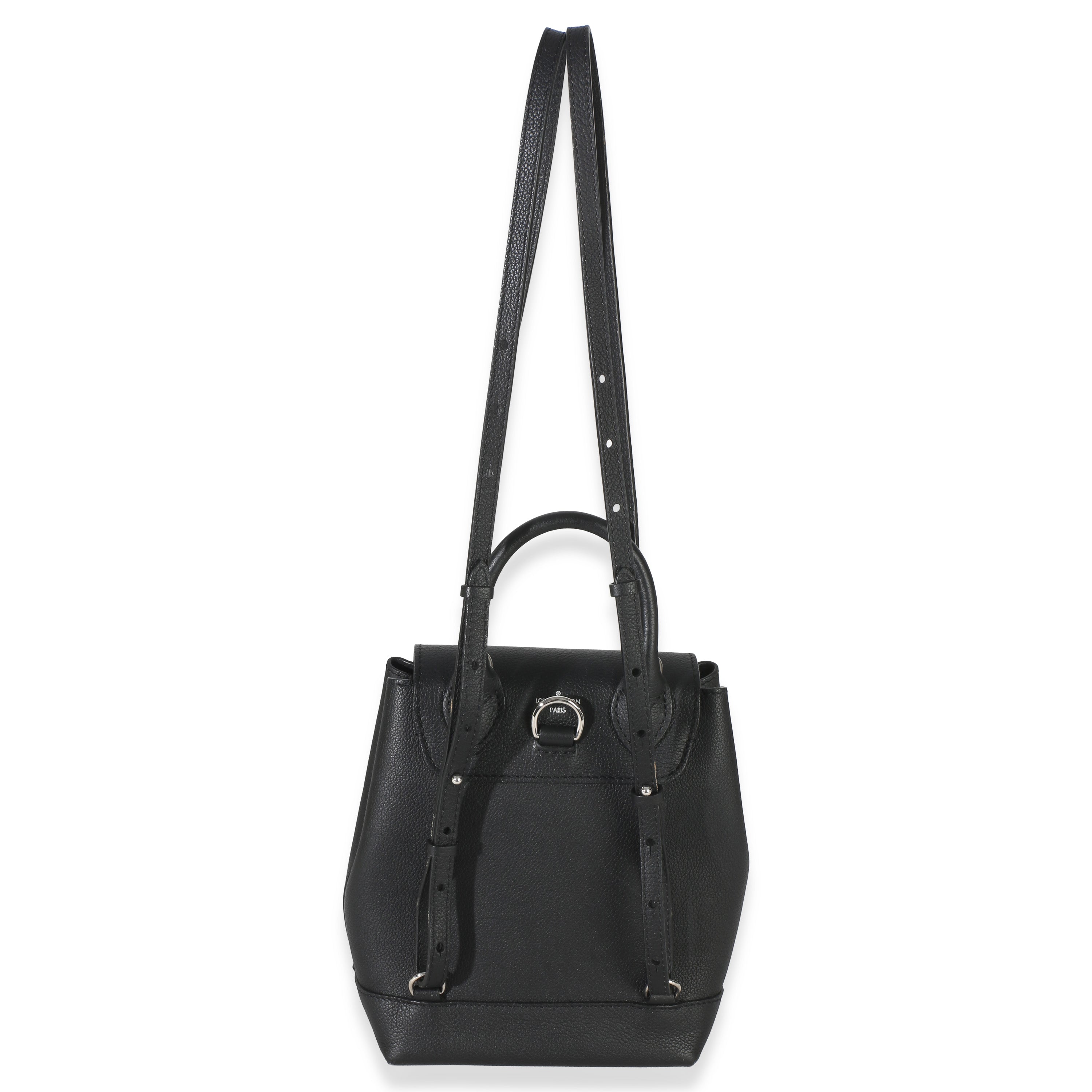 Louis Vuitton Black Calfskin Lockme Mini Backpack
