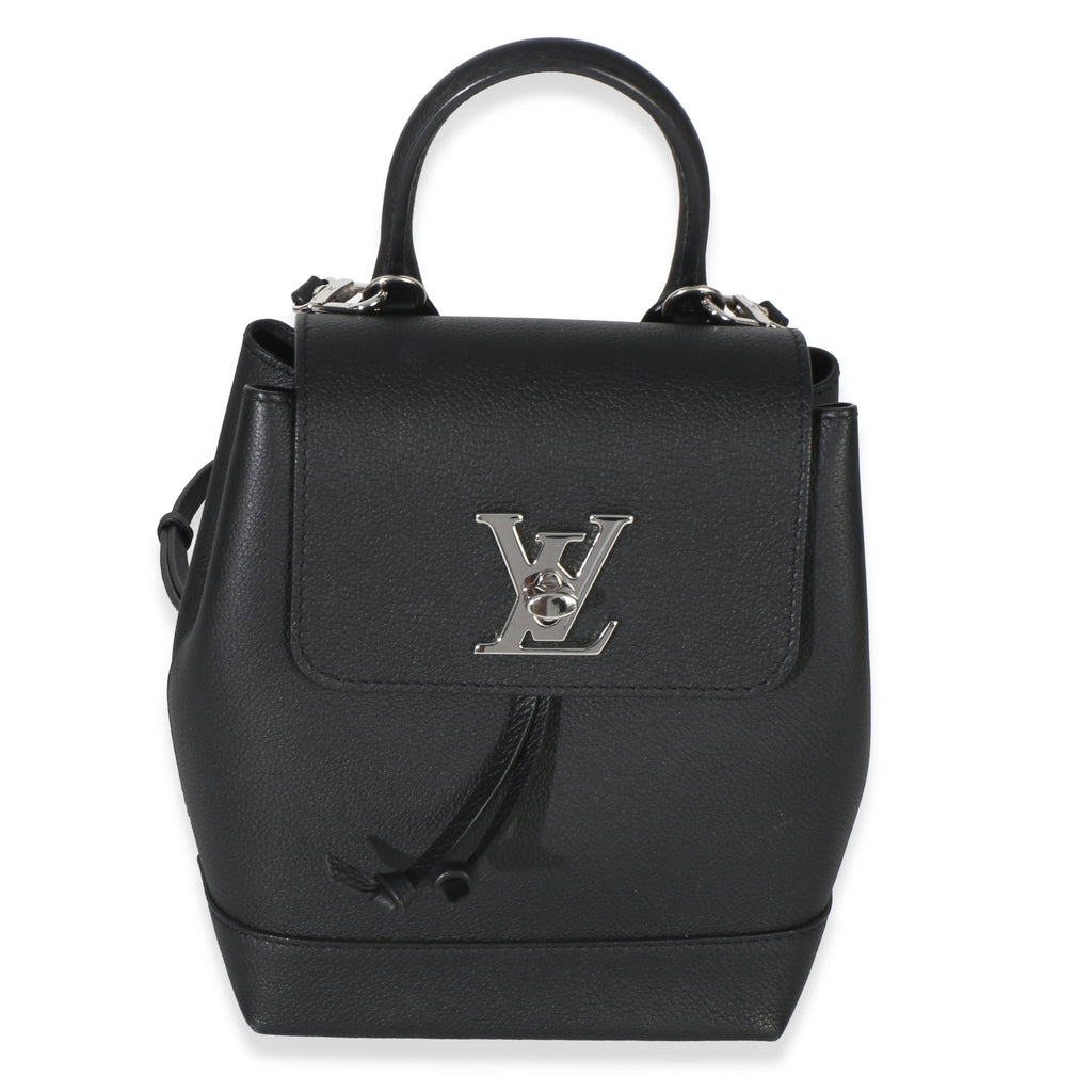 Louis Vuitton Black Calfskin Lockme Mini Backpack