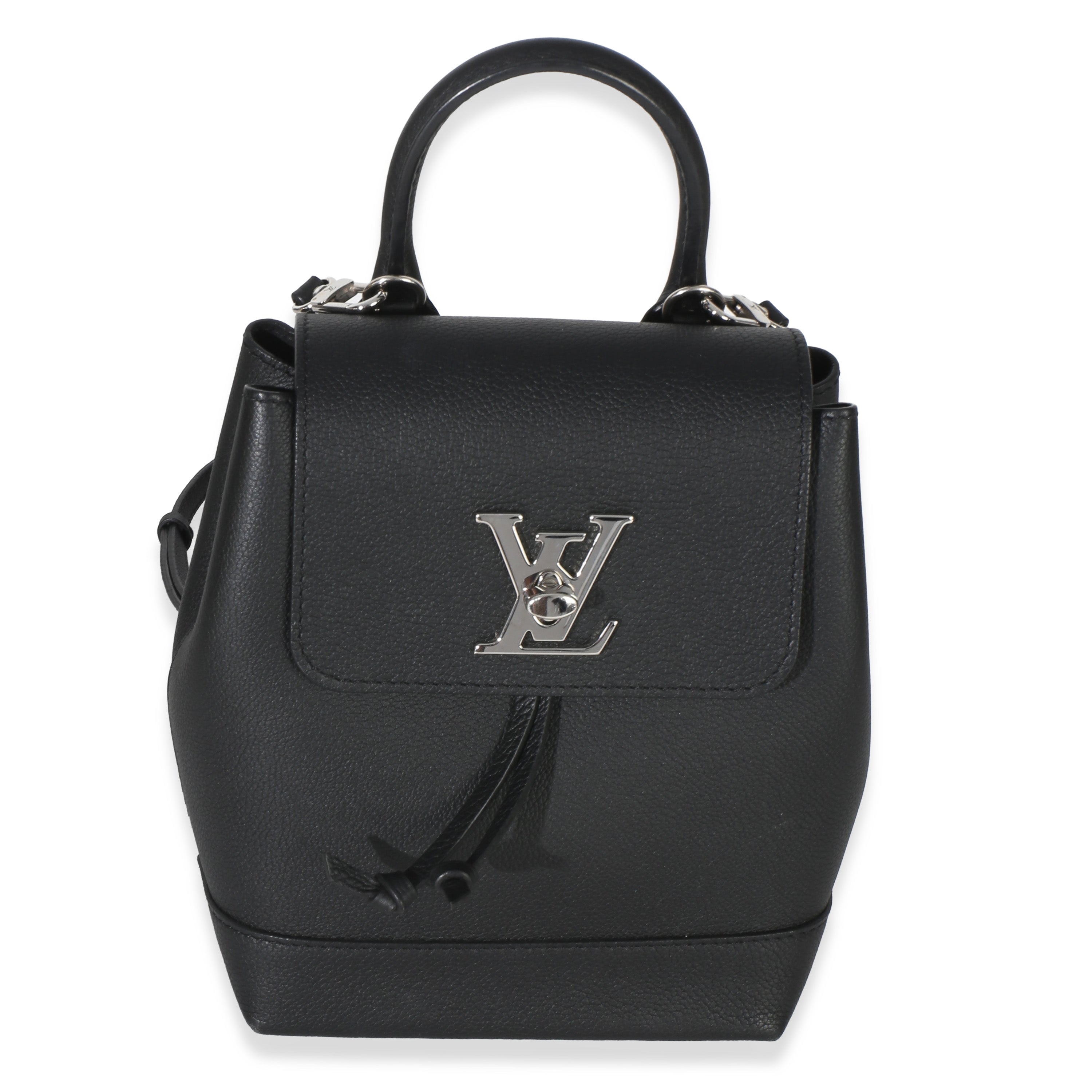 Louis Vuitton Black Calfskin Lockme Mini Backpack
