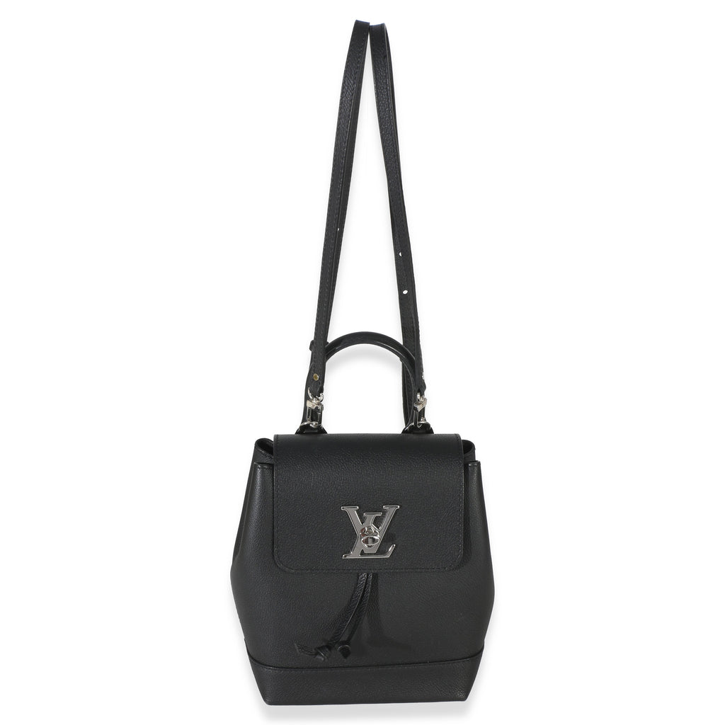 Louis Vuitton Black Calfskin Lockme Mini Backpack
