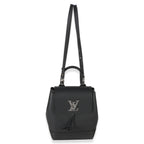 Louis Vuitton Black Calfskin Lockme Mini Backpack
