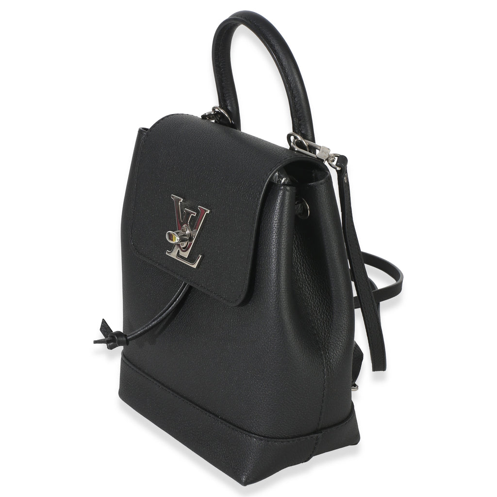 Louis Vuitton Black Calfskin Lockme Mini Backpack
