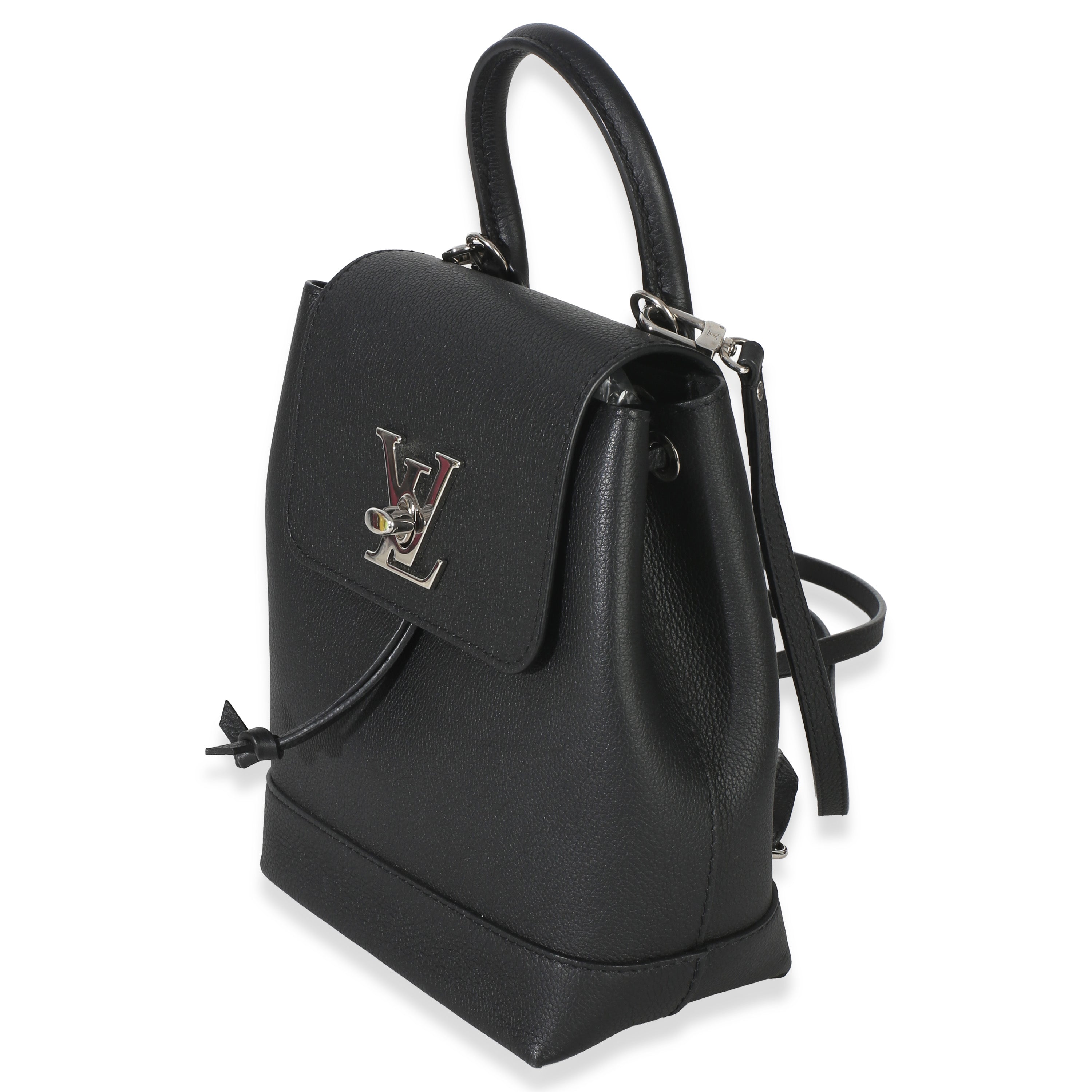 Louis Vuitton Black Calfskin Lockme Mini Backpack