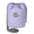Gucci Purple Matelasse Calfskin Mini GG Marmont 2.0 Bucket Bag
