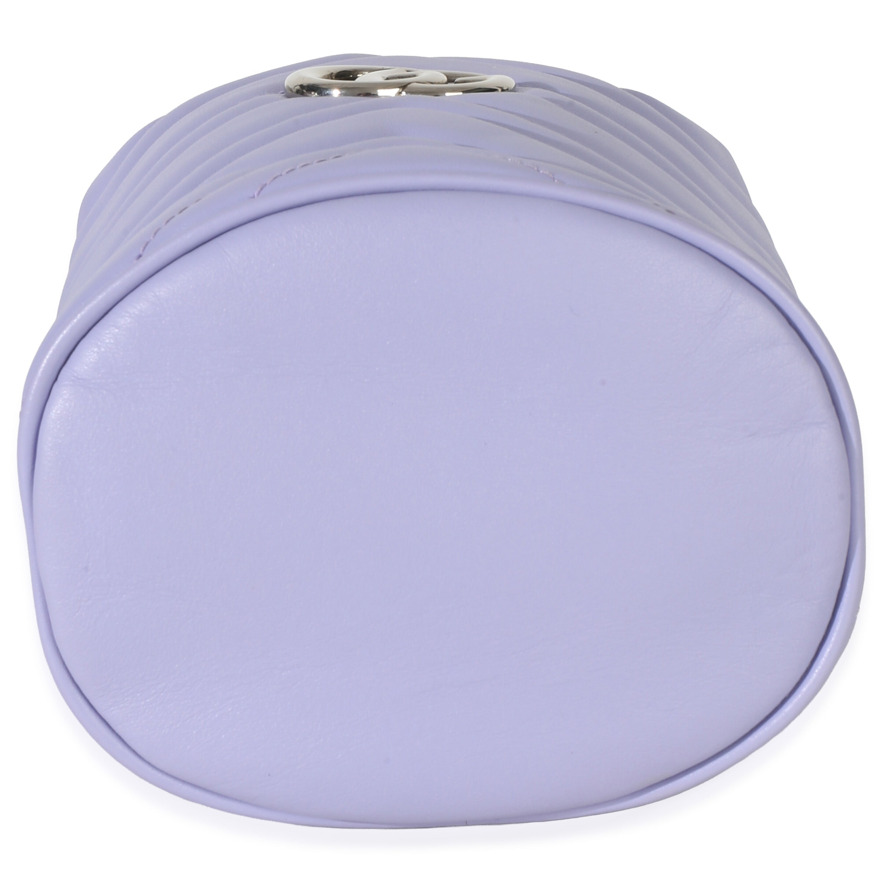 Gucci Purple Matelasse Calfskin Mini GG Marmont 2.0 Bucket Bag