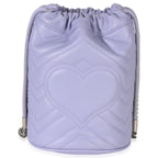 Gucci Purple Matelasse Calfskin Mini GG Marmont 2.0 Bucket Bag