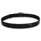 Chanel Black Crumpled Calfskin Pearl CC Buckle Belt 85/34