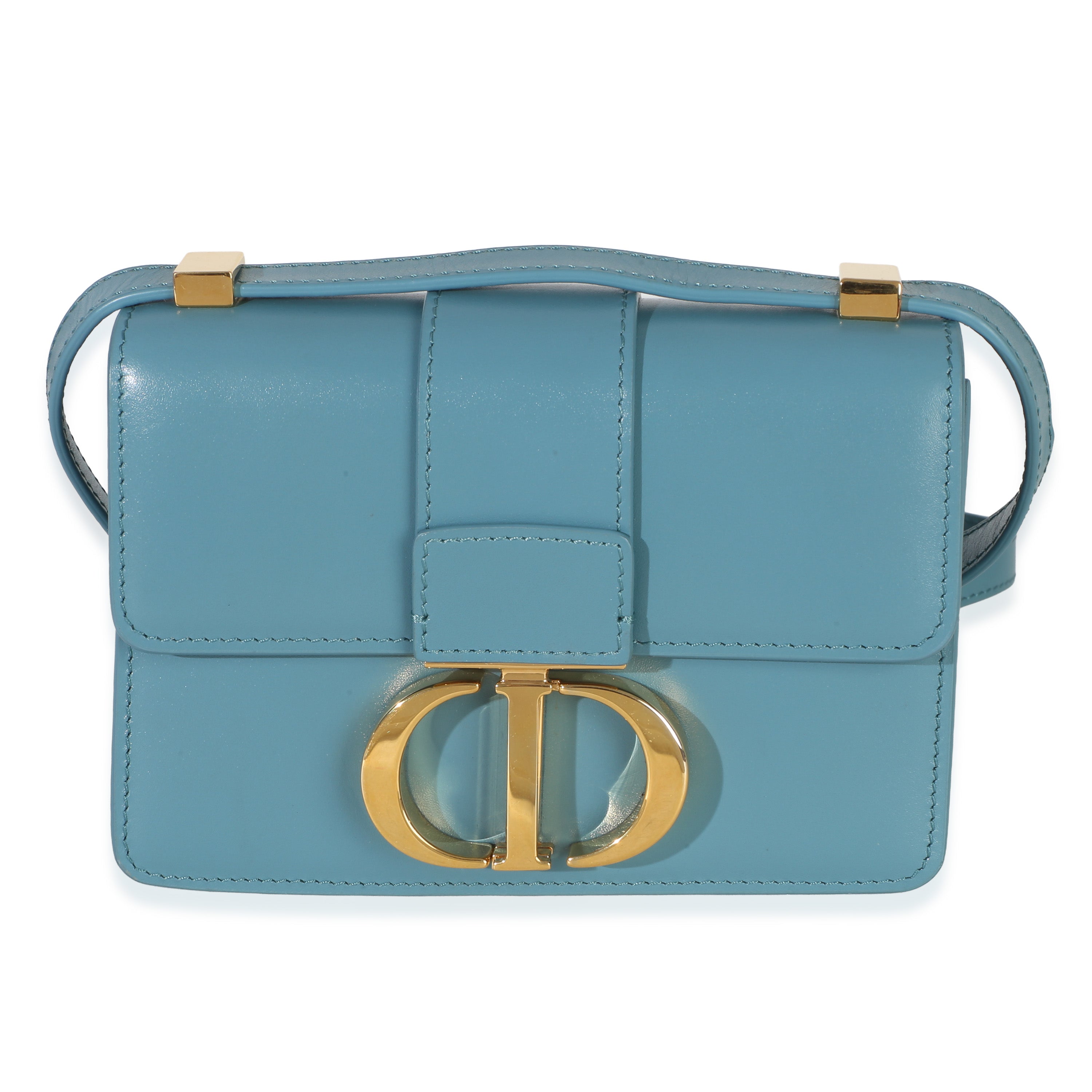 Christian Dior Blue Calfskin 30 Montaigne Micro Bag