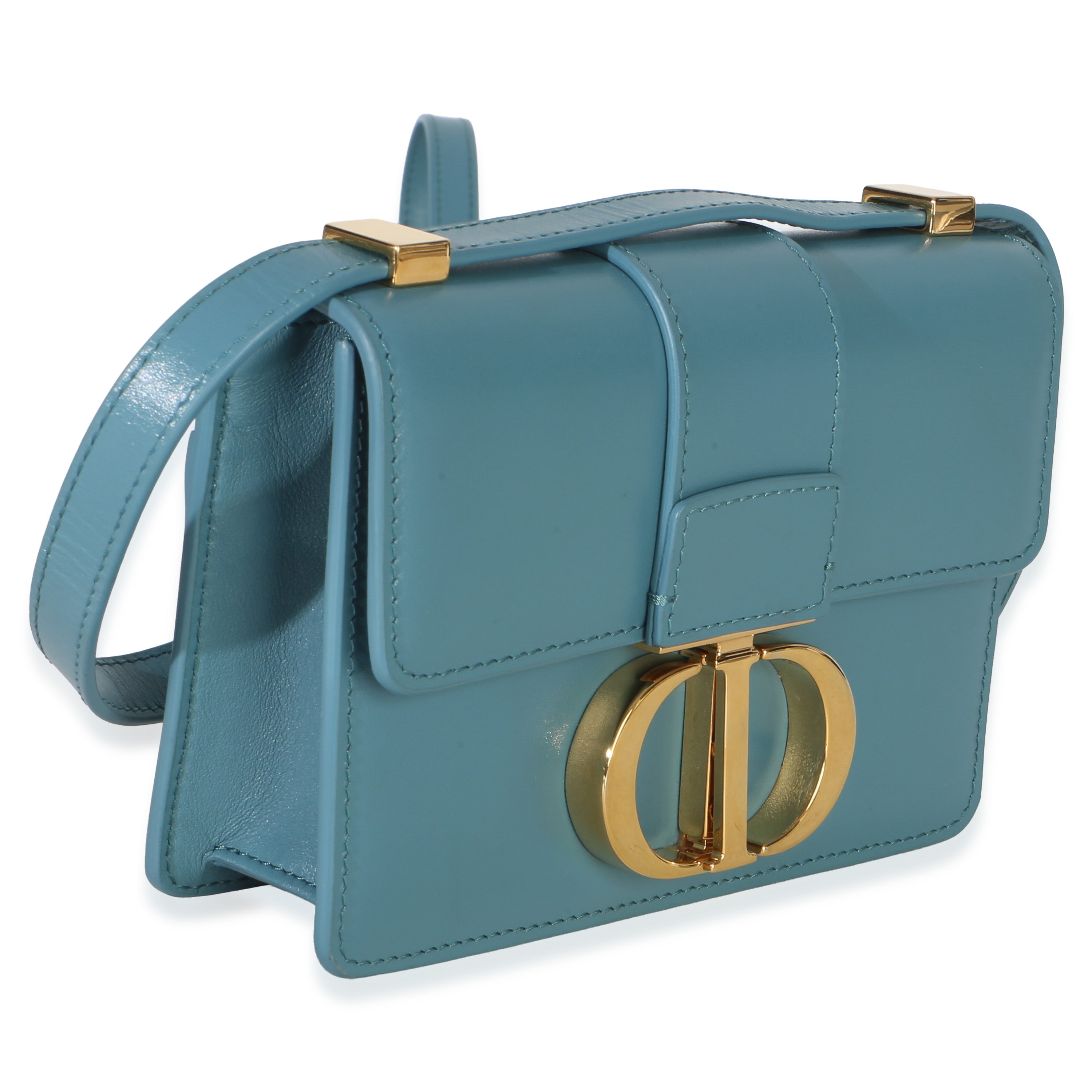 Christian Dior Blue Calfskin 30 Montaigne Micro Bag