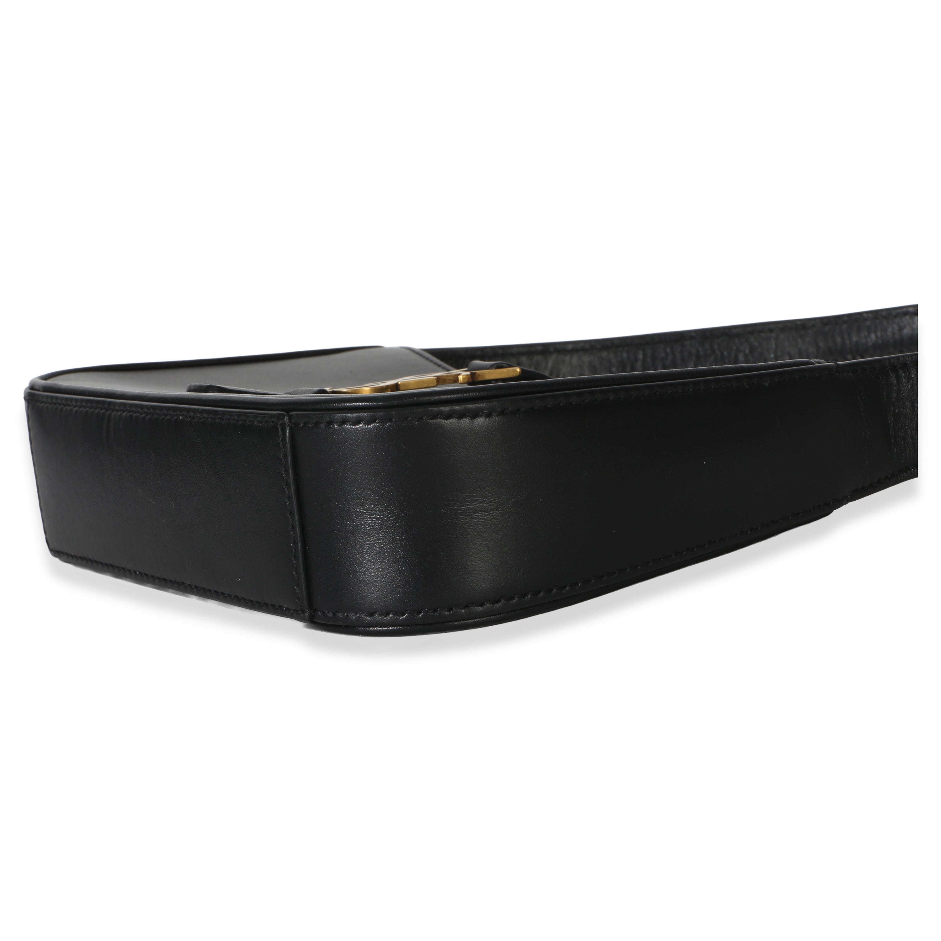 Saint Laurent Black Smooth Calfskin Mini Le 5 A 7 Hobo