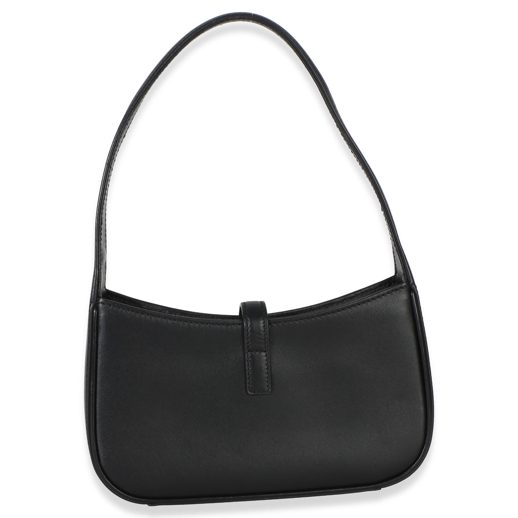 Saint Laurent Black Smooth Calfskin Mini Le 5 A 7 Hobo