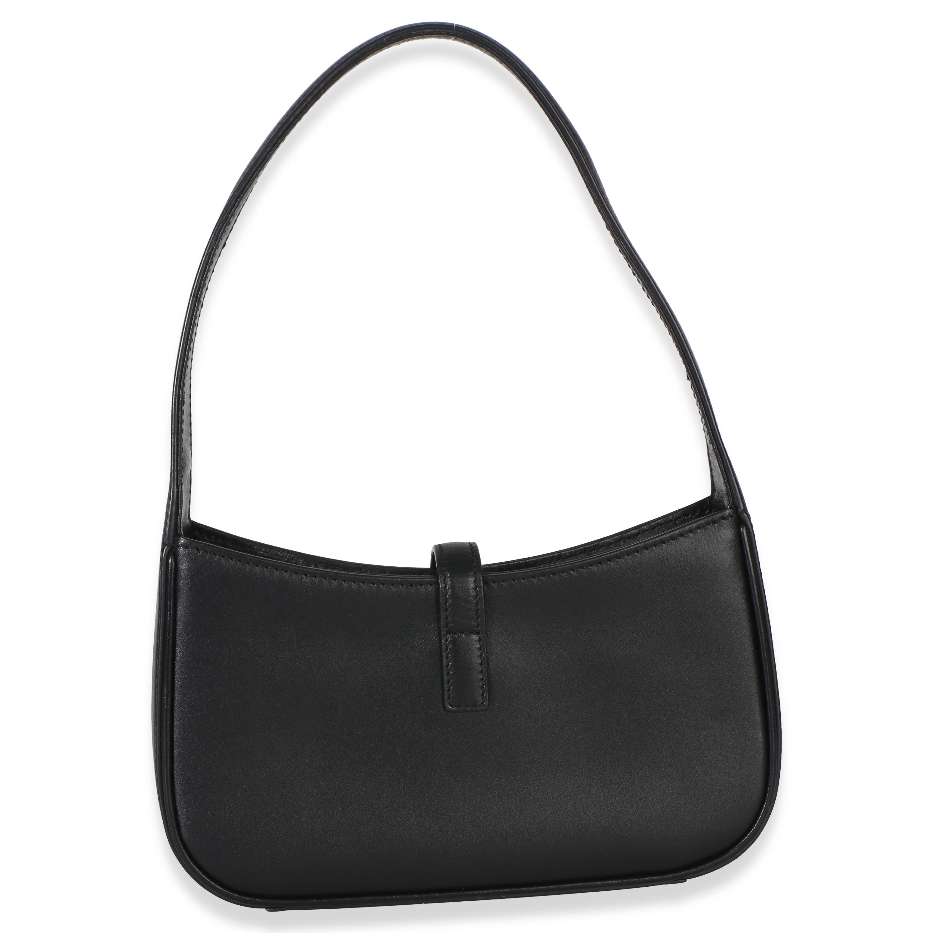 Saint Laurent Black Smooth Calfskin Mini Le 5 A 7 Hobo