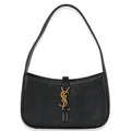 Saint Laurent Black Smooth Calfskin Mini Le 5 A 7 Hobo