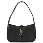 Saint Laurent Black Smooth Calfskin Mini Le 5 A 7 Hobo
