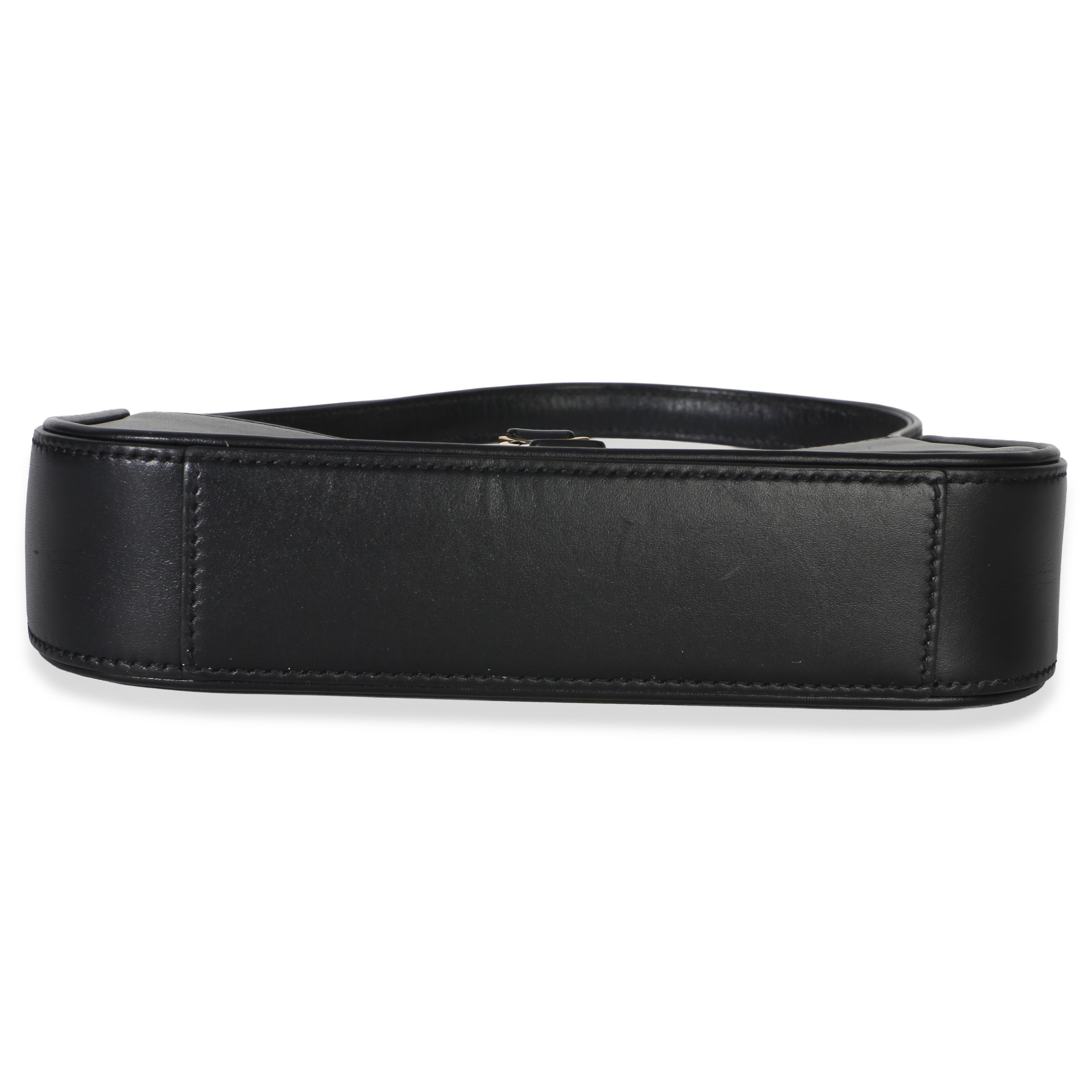 Saint Laurent Black Smooth Calfskin Mini Le 5 A 7 Hobo