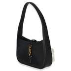 Saint Laurent Black Smooth Calfskin Mini Le 5 A 7 Hobo