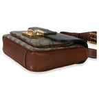 Gucci Black Ebony GG Supreme Monogram Calfskin New Sakai Mini Padlock Bag