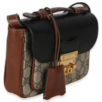 Gucci Black Ebony GG Supreme Monogram Calfskin New Sakai Mini Padlock Bag