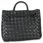Black Nappa Intrecciato Small Andiamo Bag