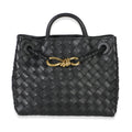 Black Nappa Intrecciato Small Andiamo Bag