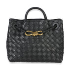 Black Nappa Intrecciato Small Andiamo Bag