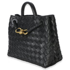 Black Nappa Intrecciato Small Andiamo Bag