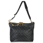 Louis Vuitton Black Monogram Embossed Lambskin Coussin MM Hobo