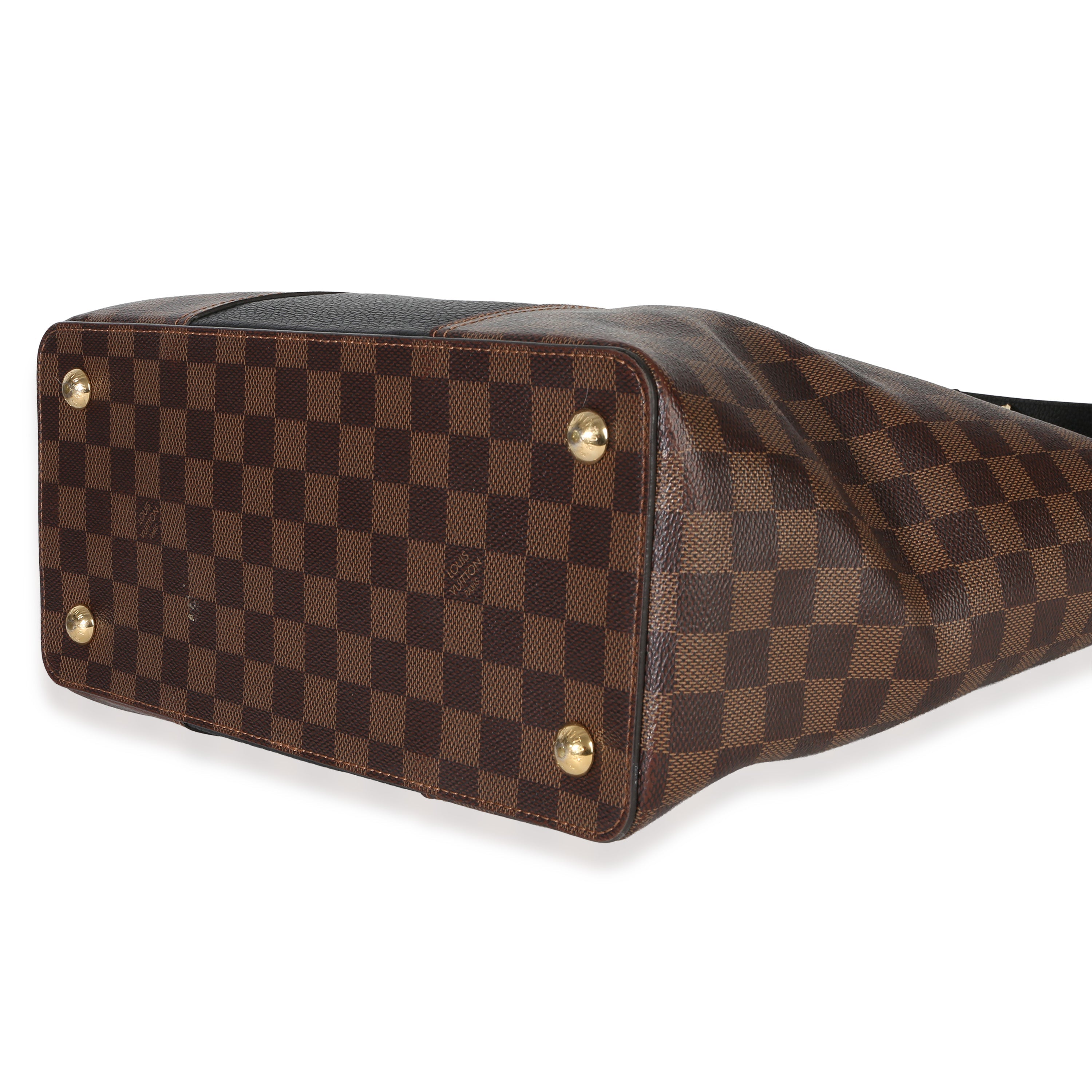 Louis Vuitton Canvas Damier Ebene Taurillon Jersey Tote