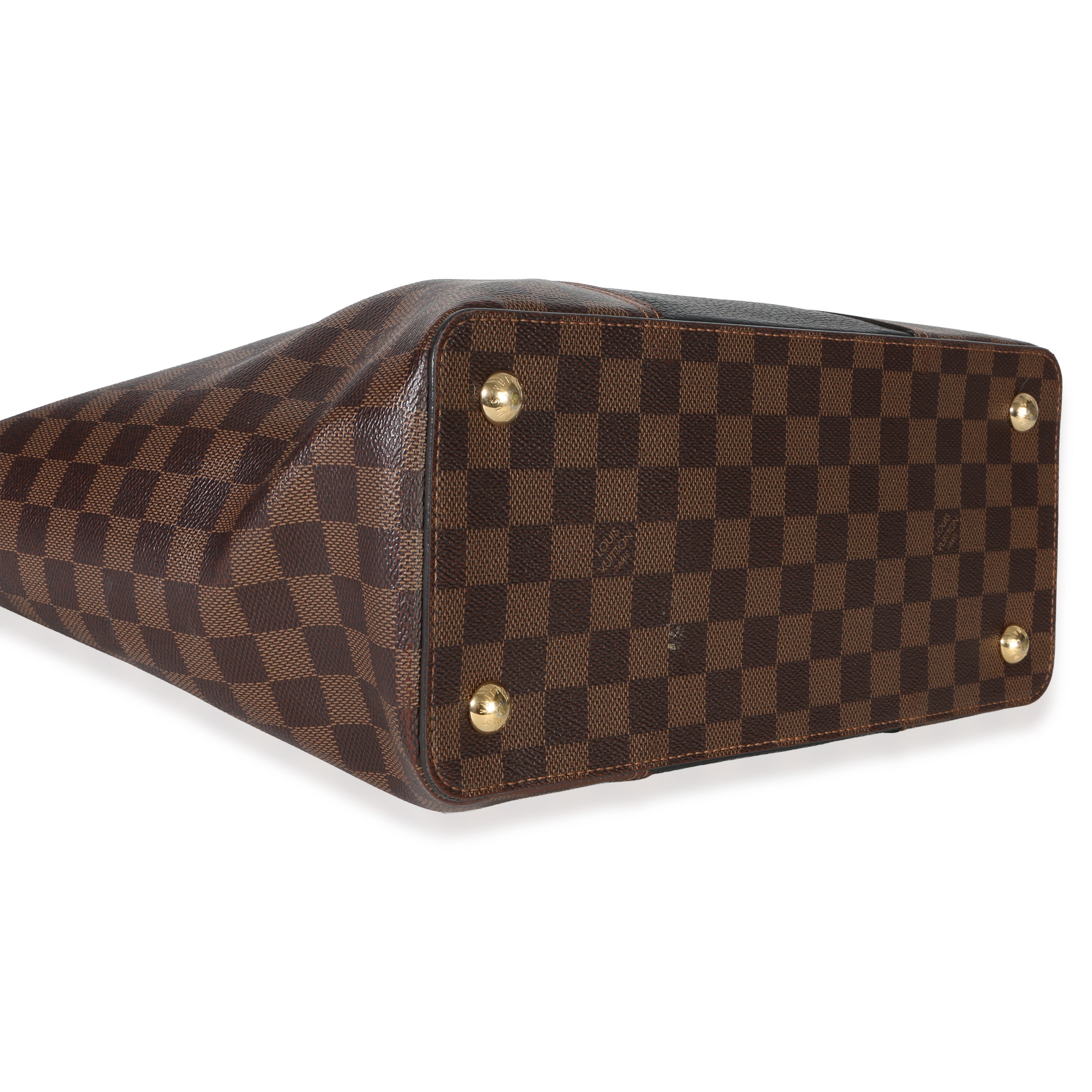 Louis Vuitton Canvas Damier Ebene Taurillon Jersey Tote