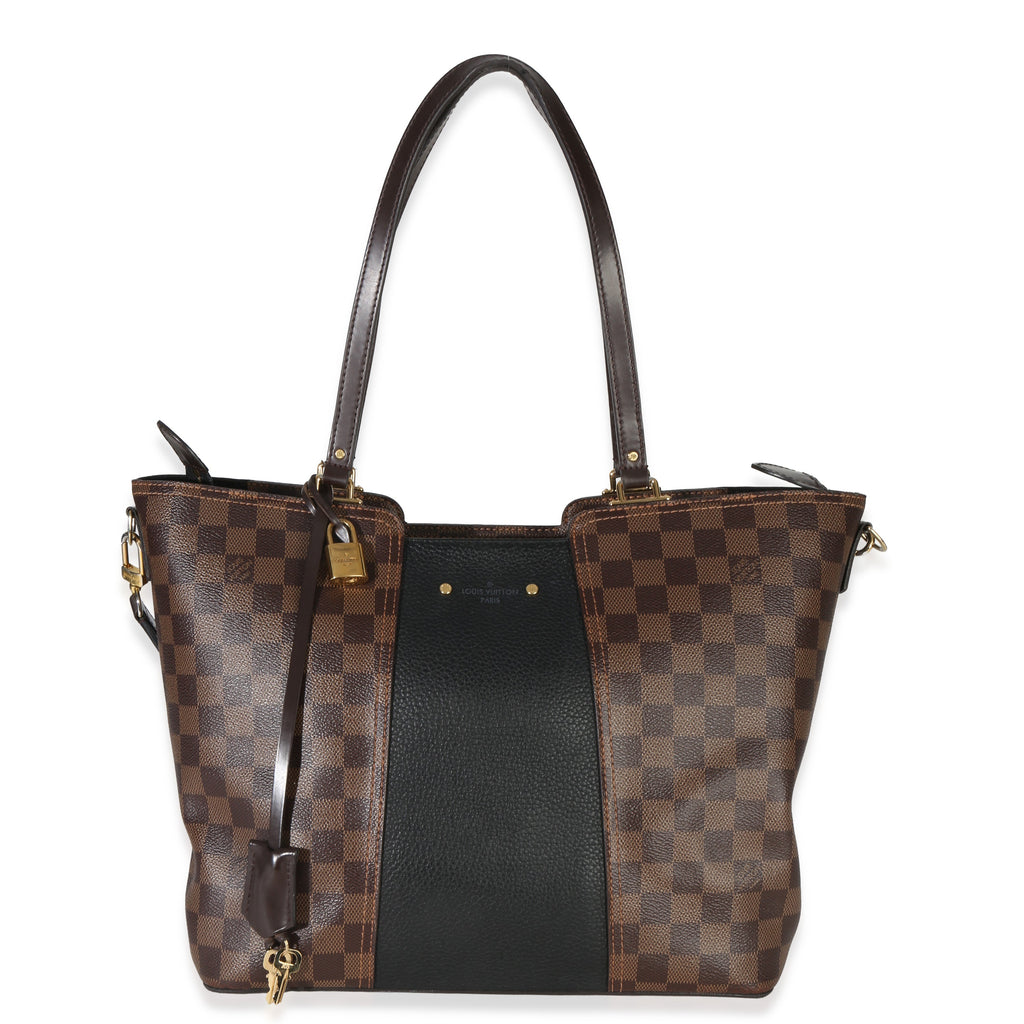 Louis Vuitton Canvas Damier Ebene Taurillon Jersey Tote