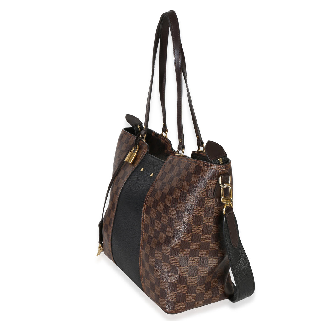 Louis Vuitton Canvas Damier Ebene Taurillon Jersey Tote