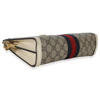 Gucci Cream GG Supreme Web Ophidia GG Small Shoulder Bag
