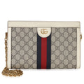Gucci Cream GG Supreme Web Ophidia GG Small Shoulder Bag