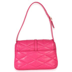 Saint Laurent Pink Diamond Quilted Lambskin Le 5 a 7 Shoulder Flap Bag