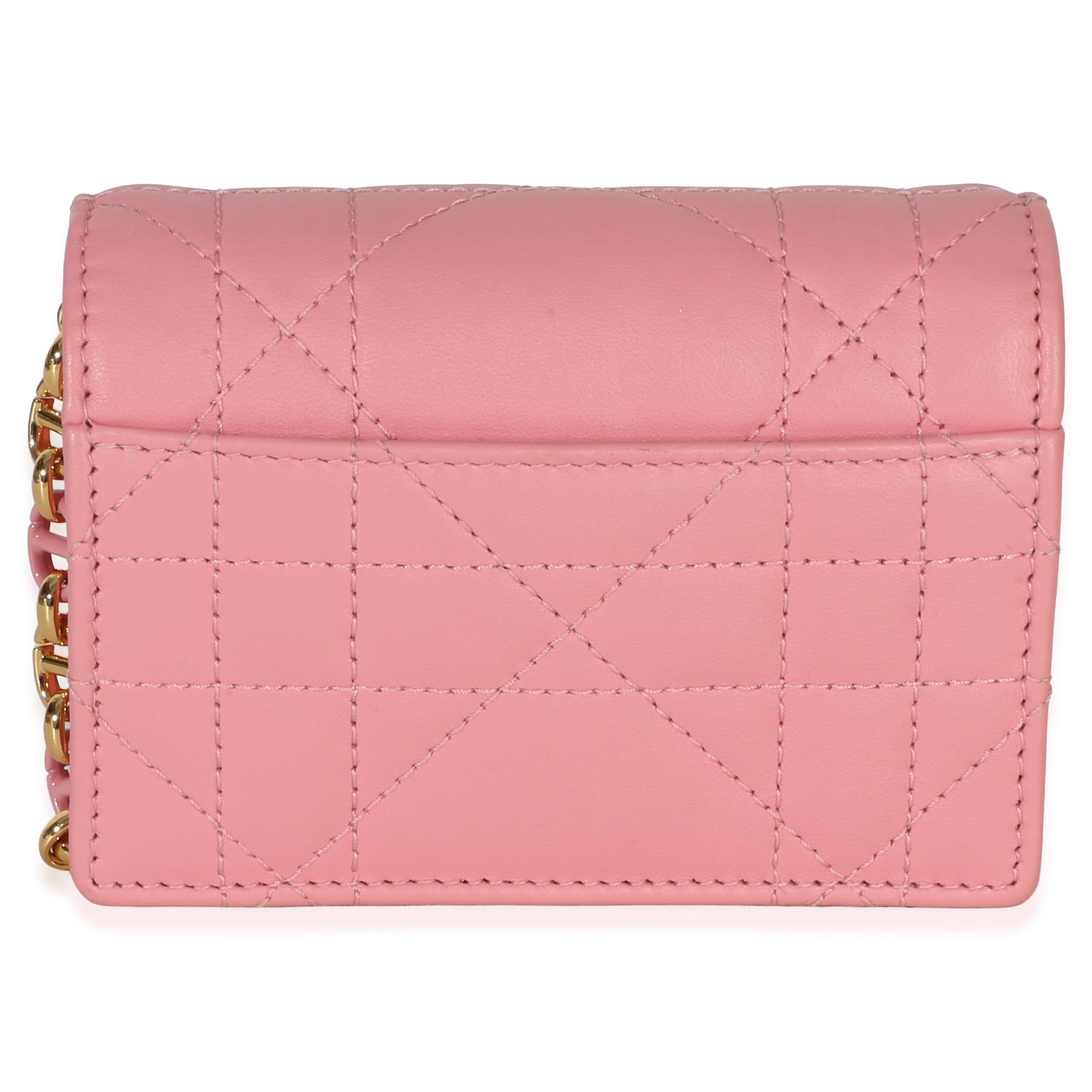 Christian Dior Pink Macrocannage Calfskin Micro Miss Caro Chain Bag