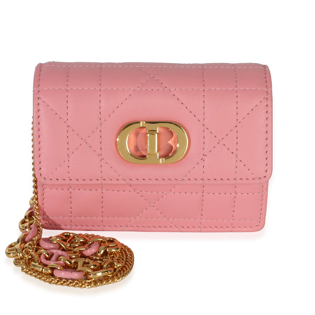 Christian Dior Pink Macrocannage Calfskin Micro Miss Caro Chain Bag