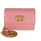 Christian Dior Pink Macrocannage Calfskin Micro Miss Caro Chain Bag